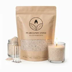 Sandfarvet stearinpulver