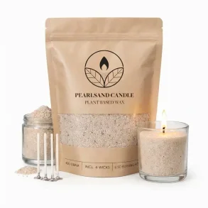 Sandfarvet stearinpulver